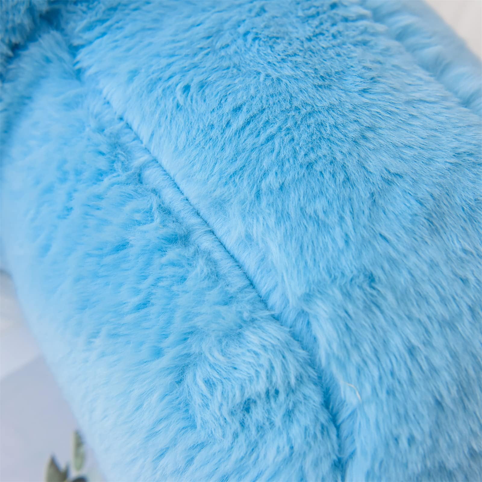 Faux Fur Reading Pillow Bed Wedge Large Adult Children Backrest with Arms Back Support for Sitting Up in Bed or Couch Black