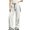 Beige, variant on TOUMENY Women Cargo Pants Spring Fall Casual Elastic Waist Stretchy Breathable Pants Solid Loose Wide Leg Drawstring Joggers Trousers Beige XXXL