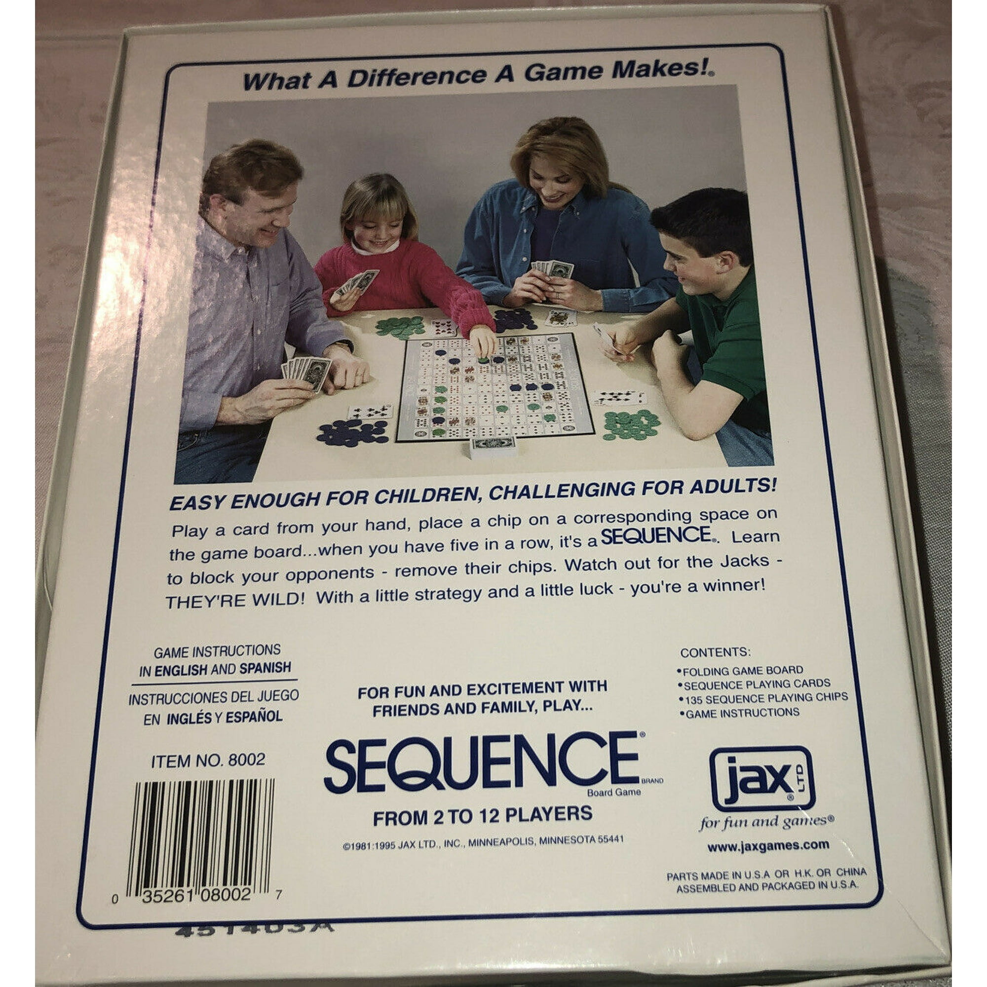 Sequence Trilingual - Original Game with French and Spanish Instructions,  White | Walmart Canada