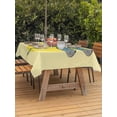 thumbnail image 3 of Outdoor Tablecloths with Umbrella Hole & Zipper, Blue Dragonfly 54x80 Inch Tablecloth Rectangle, Yellow Vintage Art Waterproof Table Cloth, Patio/Pool/Picnic Table Covers, 3 of 8