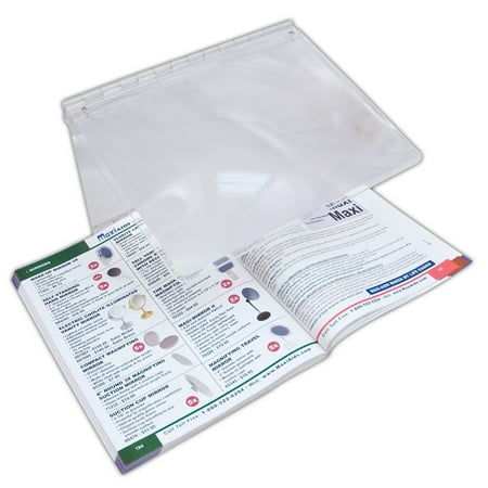 Reizen Fold-A-Mag 2x Folding Portable Page Magnifier- Clear