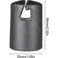 thumbnail image 4 of 6 Pack Trampoline Pole Caps, 1.25" Diameter, for Flat Steel Sheet Top Ring System, Black (6 Trampoline Guard Caps + 6 Screws + 1 Wrench), 4 of 5