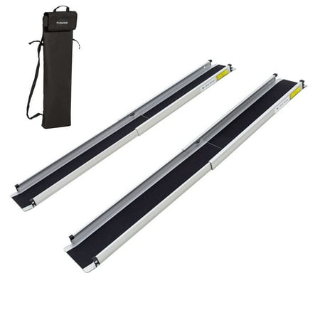 Silver Spring 3-5 ft. Telescoping Wheelchair Track Ramps with Storage Bag