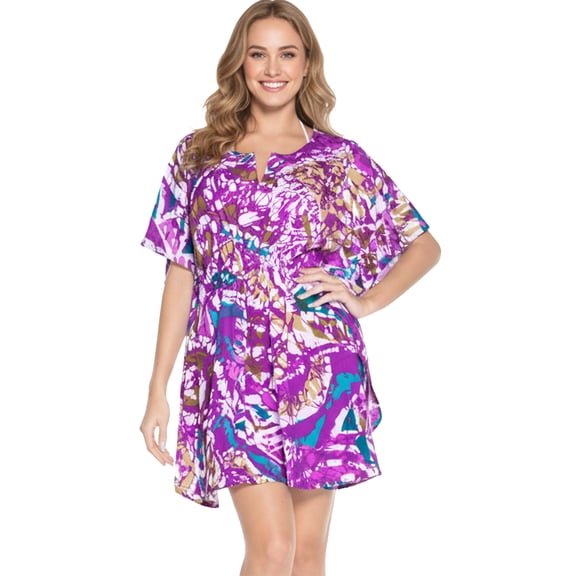HAPPY BAY Women's Beachwear Swimsuit Coverups for Women Summer Swim Beach Dress Cover ups for Swimwear Women Loose Hawaiian Bathing Suit S-M Purple_AC360