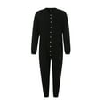 thumbnail image 3 of Coduop Men Pajamas Long Sleeve One Piece Button Down Jumpsuit Romper Sleepwear, 3 of 6