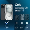 thumbnail image 2 of JETech 5 in 1 Matte Case for iPhone 15 6.1-Inch with 2-Pack Each Tempered Glass Screen Protector and Camera Lens Protector, Translucent Back Shockproof Phone Cover (Storm Blue), 2 of 7