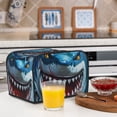 thumbnail image 5 of KLL Cartoon Cute Shark Print 4 Slice Toaster Dust Covers Kitchen Small Appliance Cover with 2 Pockets,Can hold Jam Spreader Knife & Toaster Tongs (12.4 x 10.6 x 8.2), 5 of 6