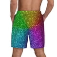 thumbnail image 4 of Uemuo Colorful Glitter Pattern Mens Swim Trunks Quick Dry Board Shorts with Mesh Lining, Stretch Beach Shorts Quick Dry No-Chafing Board Shorts-Small, 4 of 9