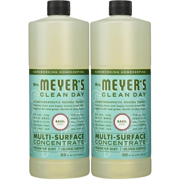 Mrs. Meyer's Clean Day Multi-Surface Concentrate - Basil Scent, 2 Pack, 32 Ounce