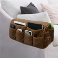 thumbnail image 6 of Yamaler TV Remote Control Holder Couch Sofa Tray Armrest Organiser Chair Couch Caddy Sofa Armrest Bag Bedside Storage Hanging Organiser for Magazine Books Snack Mobile DVD Cellphone Drinker, 6 of 7