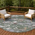 thumbnail image 6 of Addison Rugs Chantille Indoor/Outdoor Transitional Abstract Basil Machine Washable Round Rug, 8' x 8', 6 of 7