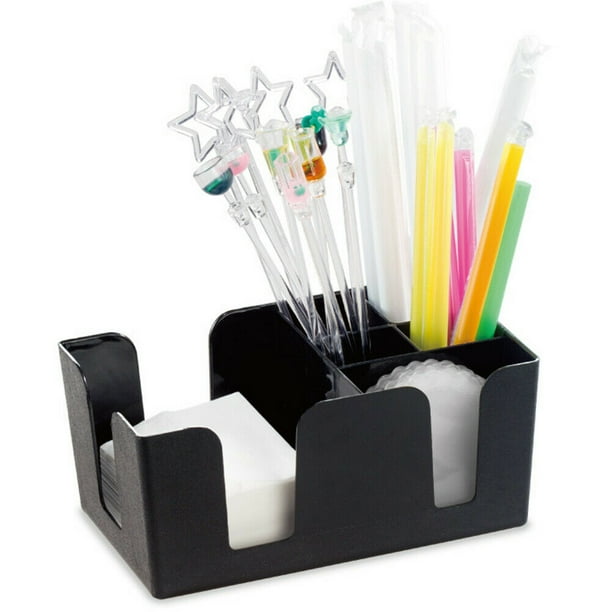 Straw Holder Rack Storage Box Multifunction Tissue Case Bar Practical