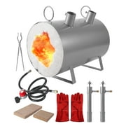Portable Propane Forge Double Burners, Mini Forging Furnace Blacksmith Tools Equipment for for Blacksmith Hobbyists, Knife Makers, DIY Metalworker, Professionals Artists and Farrier