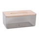 thumbnail image 2 of Caja de pañuelos rectangular con tapa, contenedor de pañuelos, dispensador de pañuelos para restaurante Negro L, 2 of 8