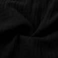 thumbnail image 4 of idosla Womens Summer Gauze Blouses Crinkle Texture V Neck Short Sleeve Pullover Shirts Solid Color Work Camping Outfits Top (Black, XL), 4 of 7