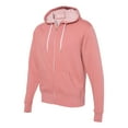 thumbnail image 2 of Independent Trading Co. Unisex Lightweight Full-Zip Hooded Sweatshirt AFX90UNZ Dusty Rose XS, 2 of 5