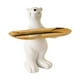 thumbnail image 1 of Figura de oso Adorno de mesa Bandeja de almacenamiento de la bandeja creativa Aretes Anillos Bandeja de dulces para el gabinete de entrada al estante De pie, 1 of 9