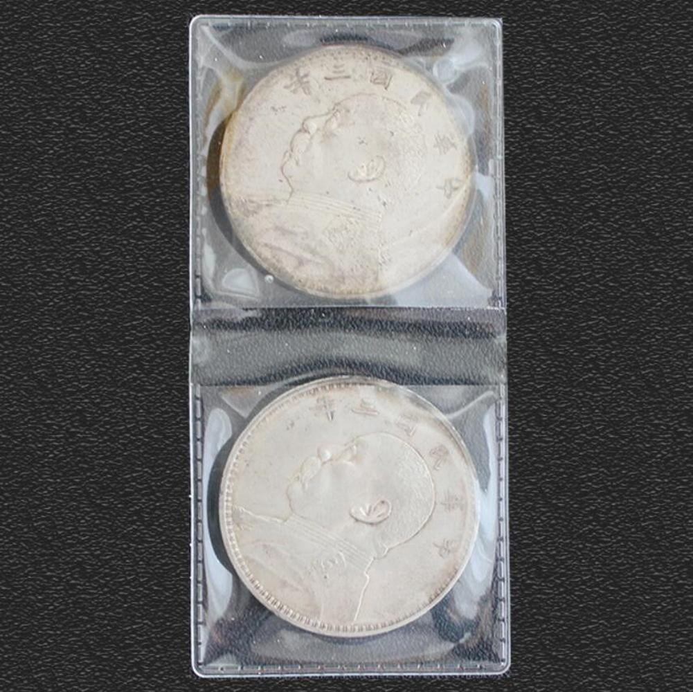 NATEFEMIN 100x Display & Protect Coins Quality Vinyl Coin Flips, Designed for Optimal Visibility & Safety