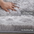 thumbnail image 4 of Shag Area Rugs for Bedroom Living Room,8X10 Ultra Soft Fluffy Area Rugs for Dorm, Indoor Carpet Nursery Rugs for Kids Girls Room Home Decor,Tie-Dye Grey, 4 of 17