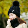 thumbnail image 5 of Winter Beanie Hat Scarf Set Women Slouchy Scarf Warm Knitted Hat For OutdoorWine RedHat, 5 of 5