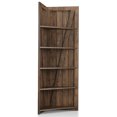thumbnail image 6 of Furniture of America Helsa 5-Shelf Corner Bookcase, Oak, 6 of 7