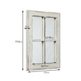 thumbnail image 4 of Sintosin Rustic Square Wall Mirror, Distressed White Wood Frame Window Mirrors, Decorative Mirror for Living Room Bedroom, 11" x 16" White, 4 of 8