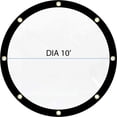 thumbnail image 4 of COVERS&ALL Bâche Ronde Transparente, Imperméable Robuste 18 Oz PVC 560 GSM 20 Mil UV & Résistante aux Intempéries, Couverture en Vinyle Plastique pour Trampoline Piscine Grange Serre avec Œillets (Diamètre 10 Pieds), 4 of 5