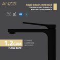thumbnail image 4 of ANZZI Single Handle Single Hole Bathroom Vessel Sink Faucet With Pop-up Drain in Matte Black & Chrome, 4 of 8