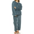 thumbnail image 3 of GTEYOIJN Women Fleece Pajama Set Knit Oversized Sweater Sleepwear 2025 Fall Winter Loungewear 2 Piece Womens Pajama Sets Fleece Pajamas Comfortable Tops Sleep Pants Lounging Warm Sleepwear（One Size), 3 of 5