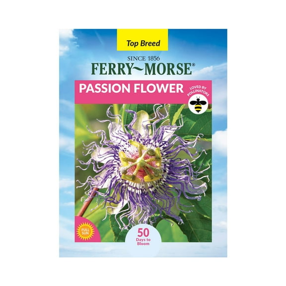 Ferry-Morse 125MG Passion Flower Annual Flower Seeds, Full Sun
