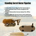 thumbnail image 2 of Standing Sorrel Horse Figurine - Collectible Horse Sculpture for Home and Office Decor, Hand-Painted Resin Animal Ornament - Decor for Desk and Bookshelf for Horse Lovers, 2 of 8