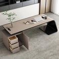 thumbnail image 4 of Luxury Boss Office Desks Minimalist Work Desk Corner Executive Table Home Study Desktop Computer Table Office Furniture My Lux Decor Round, 4 of 26
