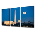 thumbnail image 3 of TISHIRON 3PCS Framed Canvas Wall Art Set,36"x24" Washington Monument Cityscape Canvas Art Decor, 3 of 7