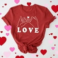 thumbnail image 2 of Horkkom Valentines Shirts for Women Short Sleeve Heart Print Graphic T Shirts Valentine's Day Crewneck Graphic Tees M, Gifts for Women, 2 of 7