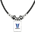 thumbnail image 1 of la democracia azul del presidente de los estados unidos collar a mano colgante de cuerda de cuero Unbranded M, 1 of 3