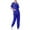 Blue, variant on Scrubs Sets for Women Classic V-Neck Scrub Top and Jogger Pant Medical Nursing Uniform Scrubs Set with Pockets