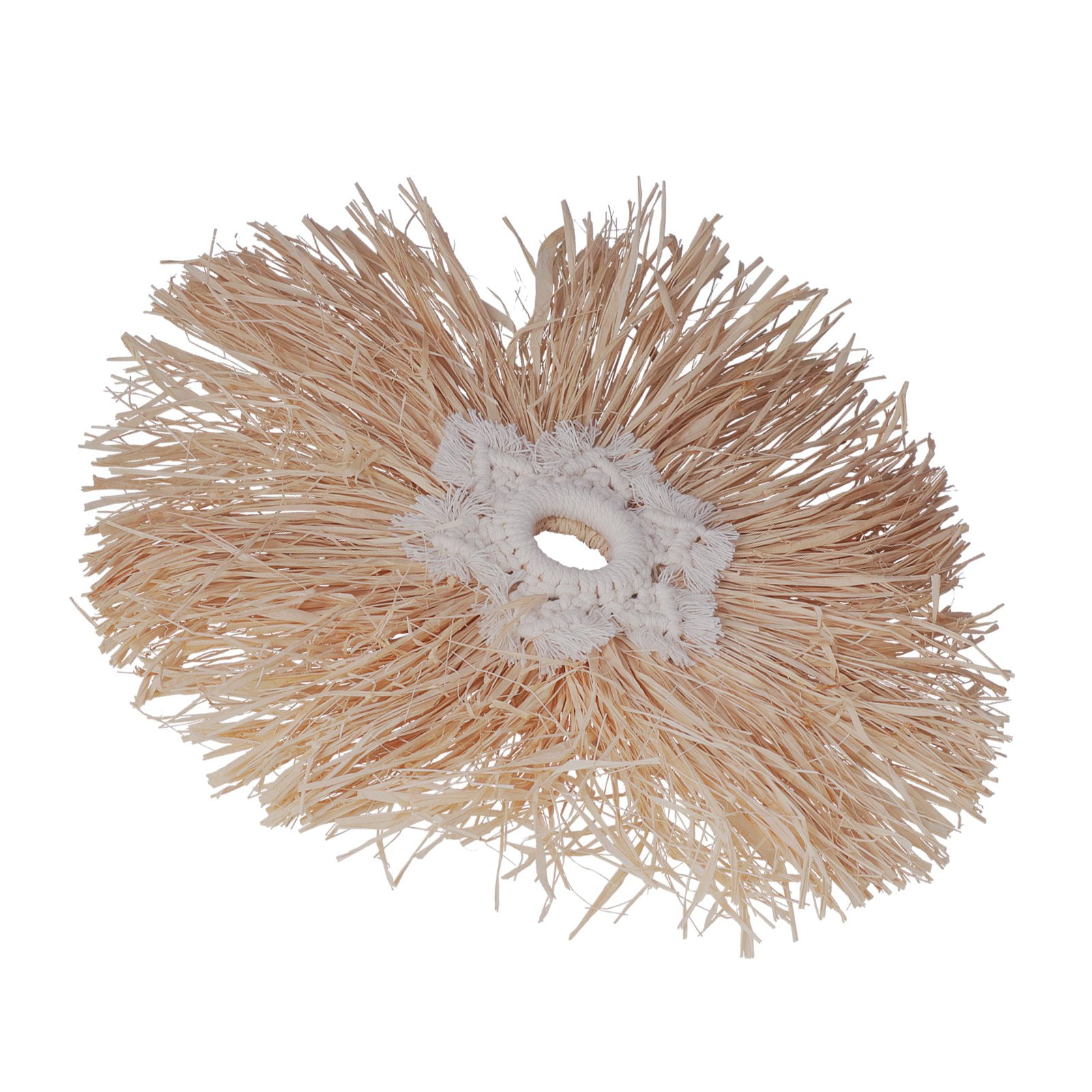 Raffia Wall Decor Handmade Round Woven Wall Decor For Restaurant