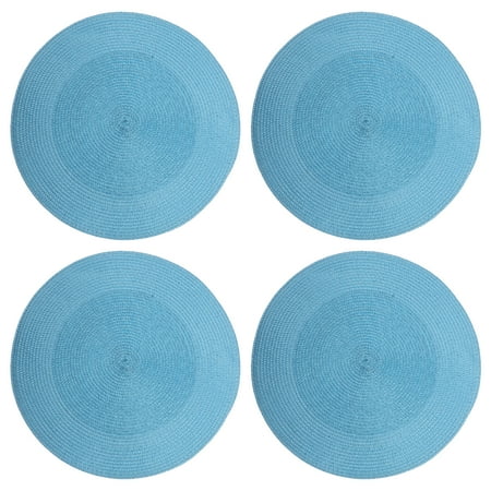 

4Pcs Heat Insulated Pads Anti-slip Kitchen Tableware Pads Table Coasters (Blue)