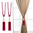 thumbnail image 1 of 2Pcs Curtain Holdbacks Rope Tie Backs Tassel Tiebacks Beaded Pair, 1 of 6