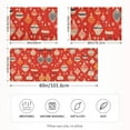 thumbnail image 2 of Yayeee Pillowcase Standard Size Set of 2 Satin Wrinkle Resistant Pillow Case, Red Christmas Ornaments Pattern, 2 of 8