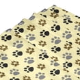 thumbnail image 7 of Animal Paw Prints Cartoon Pattern Shower Curtain, Cute Yellow Polyester Waterproof Bath Curtains for Bathroom Decorations, 72 x 72 inches, 7 of 7