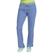 Med Couture Women's 8758 "Flow" Elastic Waist Cargo Scrub Pant -Ceil-Large Tall
