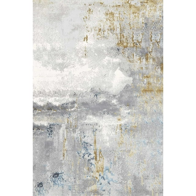 Tapete Decorativo Meta Grey 160 x 230 cm - Alfombra Grande Saffron Looms
