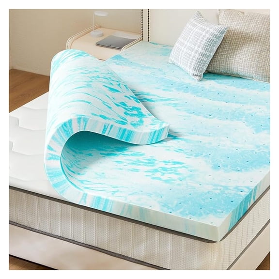 Mattress Topper, King Size Cooling Memory Foam Bed Toppers, 2 Inch Soft Mattress Pads for Sofa, RV, , Certified