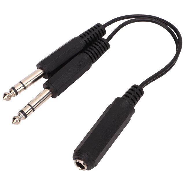 Cable adaptador de audio funda de goma flexible de 635 mm Cable hembra a 2 macho Fácil de usar Mejora de la transmisión de señal para altavoces para multimedia Fugacal Otros