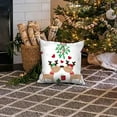 thumbnail image 3 of Christmas Snowman Leather Pillow Festive, 3 of 3