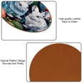 thumbnail image 5 of Animal 6pcs Round Coasters Set, Microfiber Leather Drink Coasters, 11x11 cm/4.3x4.3 in, Heat- Cup Coasters for Tabletop, 5 of 6