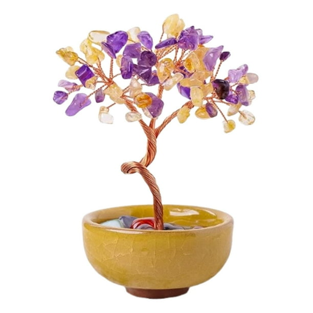 Estatua del árbol del dinero, figura decorativa, colección, escultura de prosperidad, arte artesanal. mezclado