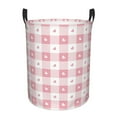thumbnail image 2 of Goofa Plaid Heart Printed Circular Hamper,Laundry Basket with Handles,Storage Baskets Foldable,Large Capacity Laundry Hamper-, 2 of 8