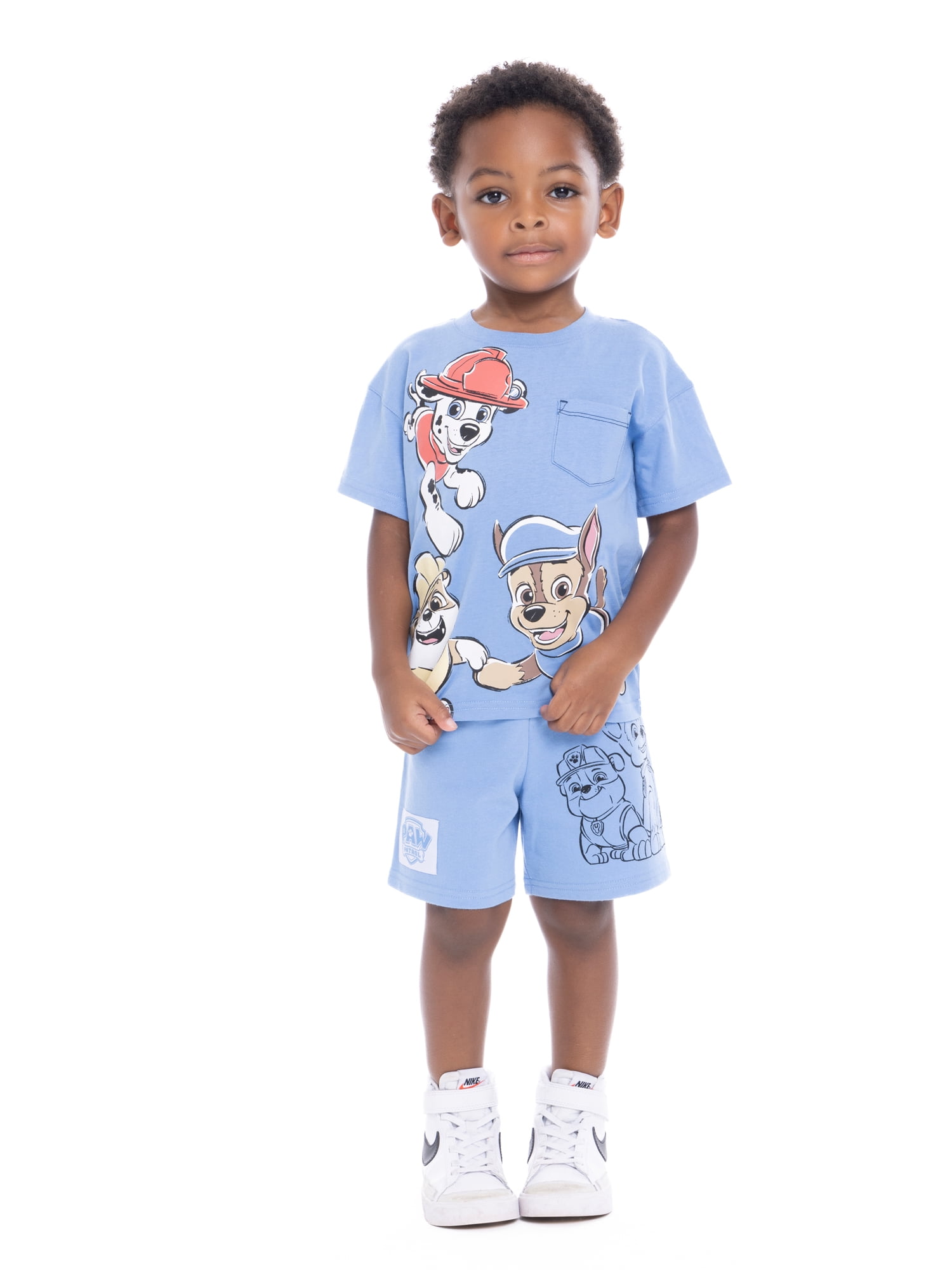 PAW Patrol Toddler Graphic Tee and Shorts Set, 2-Piece, Sizes 12M-5T